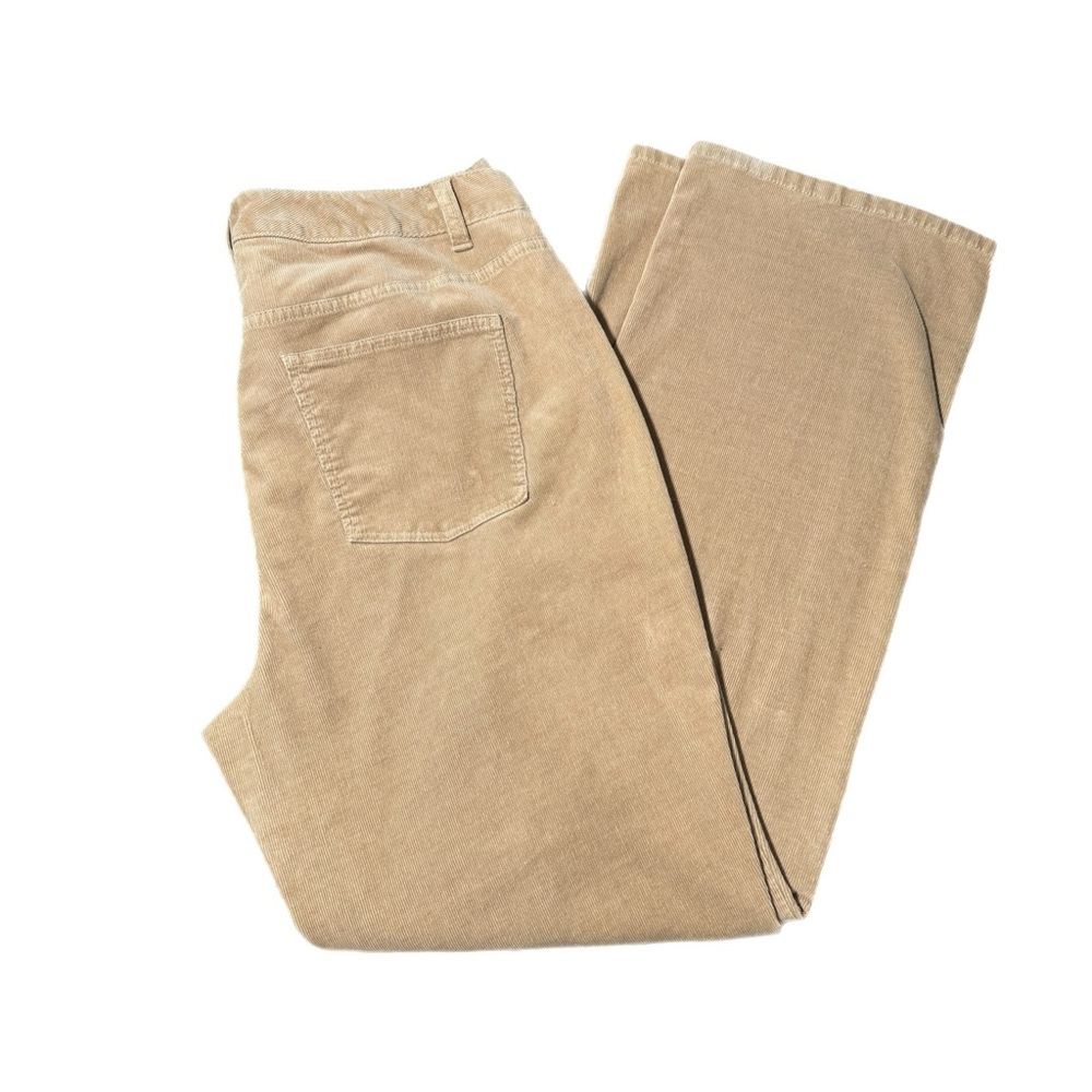 Talbots Womens Curvy Straight Leg Corduroy Pants Warm Beige Size 16 Trousers - Picture 5 of 10